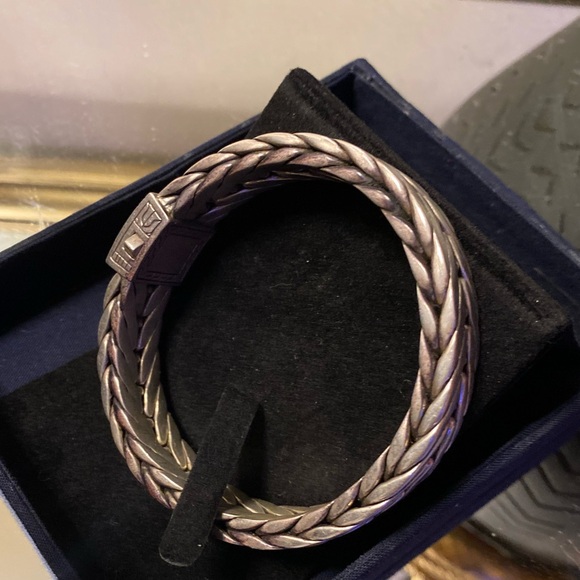 John Hardy Men's Extra-Large Modern Chain Bracelet with Black Sapphire - Picture 7 of 11